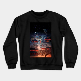 Japanese city Crewneck Sweatshirt